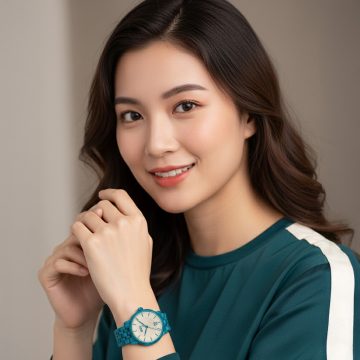asta-Women Acetate Japan Quartz Watch Lake Blue Swirl 4601-Acetate Strap