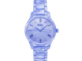 asta-Women Acetate Japan Quartz Watch Dreamy Lavender Marble 4901-Acetate Strap