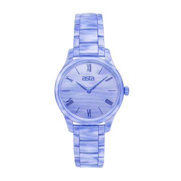 asta-Women Acetate Japan Quartz Watch Dreamy Lavender Marble 4901-Acetate Strap