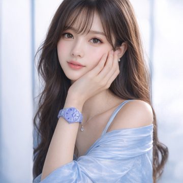 asta-Women Acetate Japan Quartz Watch Dreamy Lavender Marble 4901-Acetate Strap