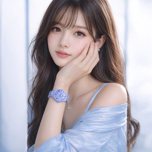 asta-Women Acetate Japan Quartz Watch Dreamy Lavender Marble 4901-Acetate Strap