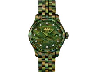 asta-Women Acetate Japan Quartz Watch Jungle Mirage Swirl 5001-Acetate Strap