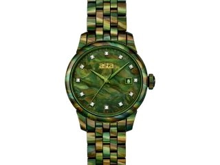 asta-Women Acetate Japan Quartz Watch Jungle Mirage Swirl 5001-Acetate Strap