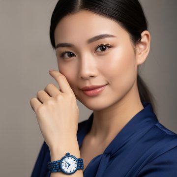 asta-Women Acetate Japan Quartz Watch Deep Sea Pearl Swirl 5401-Acetate Strap
