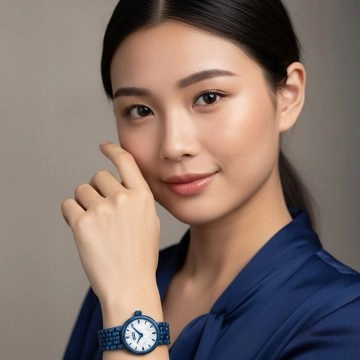 asta-Women Acetate Japan Quartz Watch Deep Sea Pearl Swirl 5401-Acetate Strap