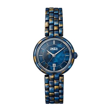 asta-Women Acetate Japan Quartz Watch Midnight Swirl 5301-Acetate Strap