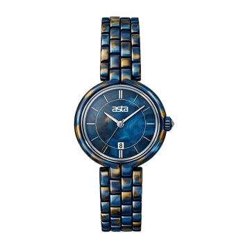 asta-Women Acetate Japan Quartz Watch Midnight Swirl 5301-Acetate Strap