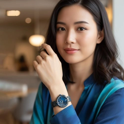 asta-Women Acetate Japan Quartz Watch Midnight Swirl 5301-Acetate Strap
