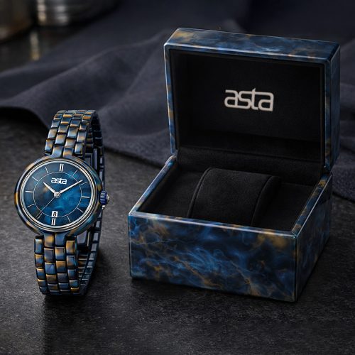 asta-Women Acetate Japan Quartz Watch Midnight Swirl 5301-Acetate Strap