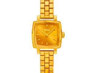 asta-Women Acetate Japan Quartz Watch Solar Amber Swirl 5601-Acetate Strap