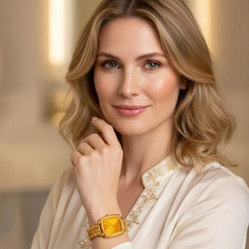 asta-Women Acetate Japan Quartz Watch Solar Amber Swirl 5601-Acetate Strap