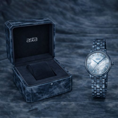 asta-Women Acetate Japan Quartz Watch Glacial Phantom Marble 6001-Acetate Strap
