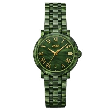 asta-Women Acetate Japan Quartz Watch Midnight Jungle Marble 6201-Acetate Strap