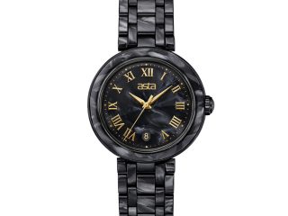 asta-Women Acetate Japan Quartz Watch Ink Phantom Swirl 6301-Acetate Strap