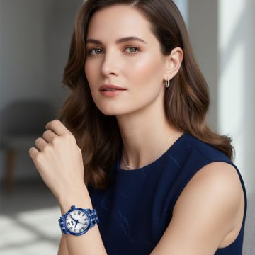 asta-Women Acetate Japan Quartz Watch Interstellar Blue Swirl 6501-Acetate Strap