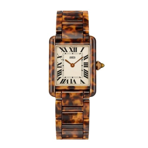 Reloj de cuarzo «asta-Women Acetate Japan» en color Royal Tortoise Phantom 0301, con correa de acetato