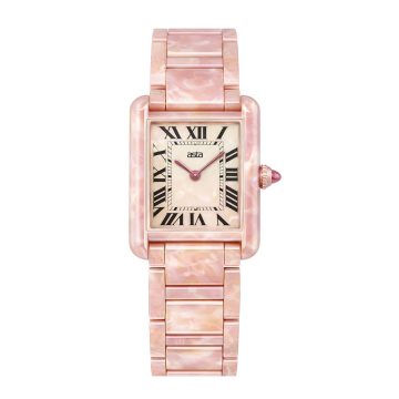 asta-Women Acetate Japan Quartz Watch Peach Obsidian Swirl 0302-Acetate Strap