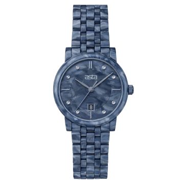 asta-Women Acetate Japan Quartz Watch Deep Sea Mist Swirl 7201-Acetate Strap