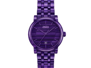 asta-Women Acetate Japan Quartz Watch Amethyst Strata Phantom 7301-Acetate Strap