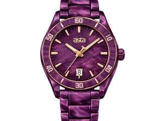 asta-Women Acetate Japan Quartz Watch Purple Obsidian Phantom 7701-Acetate Strap