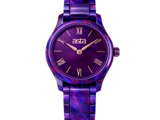 asta-Women Acetate Japan Quartz Watch Purple Neon Phantom 7801-Acetate Strap