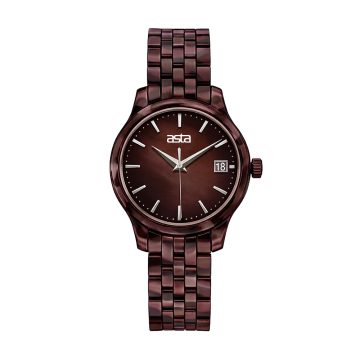 asta-Women Acetate Japan Quartz Watch Midnight Amber Essence 7901-Acetate Strap