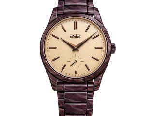 asta-Women Acetate Japan Quartz Watch Walnut Stream Essence 8001-Acetate Strap