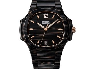 asta-Women Acetate Japan Quartz Watch Obsidian Shadow Phantom 8401-Acetate Strap