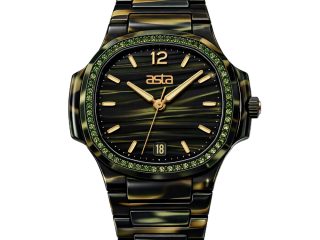 asta-Women Acetate Japan Quartz Watch Jungle Shadow Phantom 8501-Acetate Strap