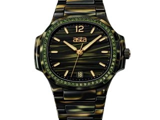 asta-Women Acetate Japan Quartz Watch Jungle Shadow Phantom 8501-Acetate Strap