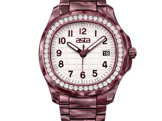 asta-Women Acetate Japan Quartz Watch Burgundy Wine Phantom 8601-Acetate Strap