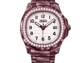 asta-Women Acetate Japan Quartz Watch Burgundy Wine Phantom 8601-Acetate Strap