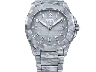asta-Women Acetate Japan Quartz Watch Arctic Glacier Swirl 8701-Acetate Strap