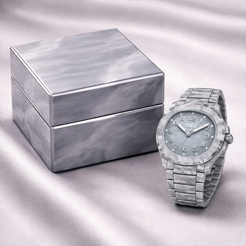 asta-Women Acetate Japan Quartz Watch Arctic Glacier Swirl 8701-Acetate Strap