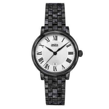 asta-Women Acetate Japan Quartz Watch Obsidian Shadow Swirl 9201-Acetate Strap