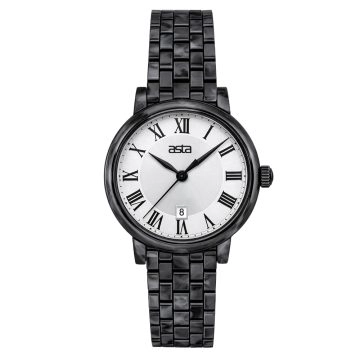 asta-Women Acetate Japan Quartz Watch Obsidian Shadow Swirl 9201-Acetate Strap