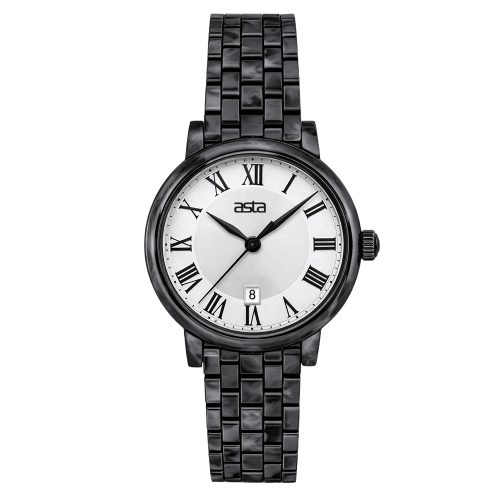 asta-Women Acetate Japan Quartz Watch Obsidian Shadow Swirl 9201-Acetate Strap