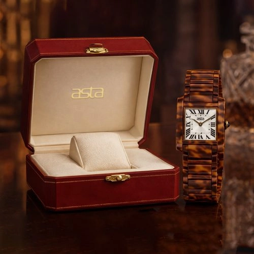 asta-Women Acetate Japan Quartz Watch Amber Shadow Essence 9401-Acetate Strap