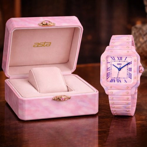 asta-Women Acetate Japan Quartz Watch Candy Cloud Swirl 9601-Acetate Strap