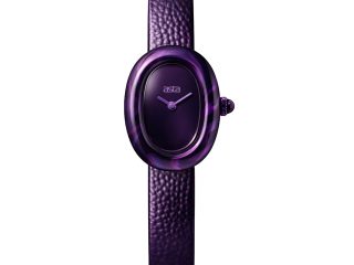 asta-Women Acetate Japan Quartz Watch Midnight Wisteria Drift 9801-Purple Leather Strap