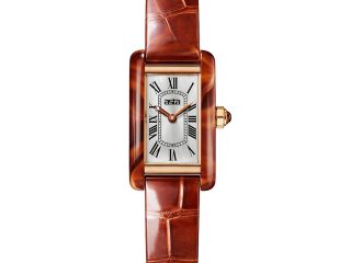 asta-Women Acetate Japan Quartz Watch Honey Agate Essence 9901-Brown Leather Strap