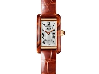 asta-Women Acetate Japan Quartz Watch Honey Agate Essence 9901-Brown Leather Strap
