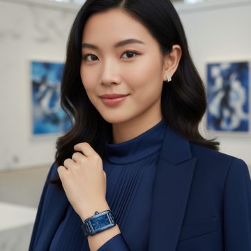 asta-Women Acetate Japan Quartz Watch Arctic Noon Blue 10301-Acetate Strap