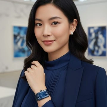 asta-Women Acetate Japan Quartz Watch Arctic Noon Blue 10301-Acetate Strap