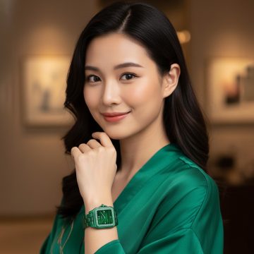 asta-Women Acetate Japan Quartz Watch Jungle Aurora Essence 10401-Acetate Strap