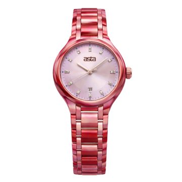 asta-Women Acetate Japan Quartz Watch Crimson Shadow Phantom 10501-Acetate Strap