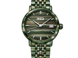 asta-Women Acetate Japan Quartz Watch Functional Moss Drift 11201-Acetate Strap