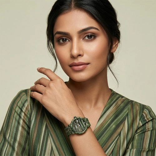 Reloj de cuarzo japonés para mujer «Moss Drift» de Asta, con correa de acetato, modelo 11201