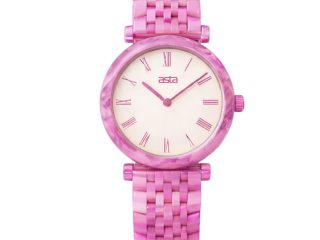 asta-Women Acetate Japan Quartz Watch Sakura Obsidian Swirl 11501-Acetate Strap