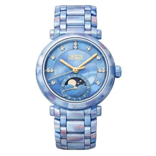 asta-Women Acetate Japan Quartz Watch Aurora Star-Tide Phantom 11601-Acetate Strap